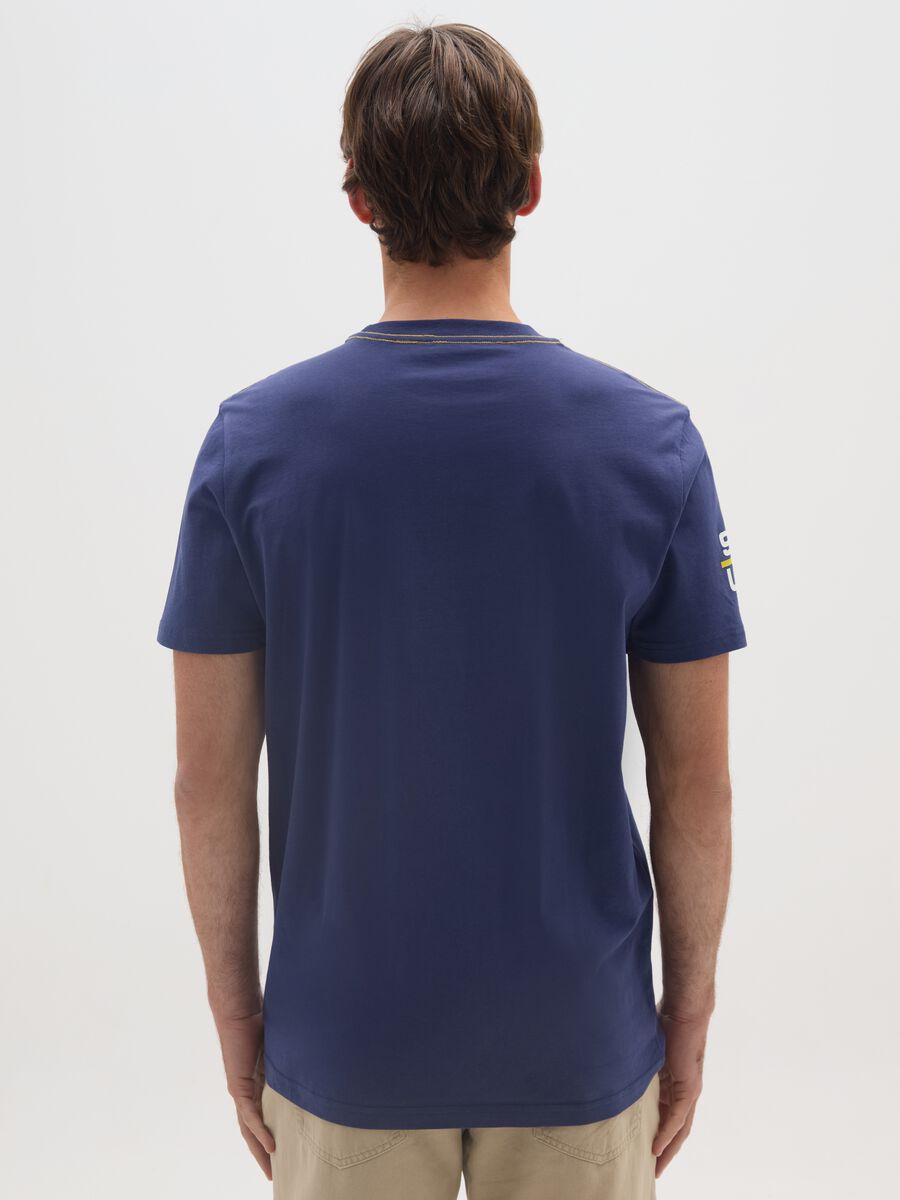 T-shirt in puro cotone blu_2