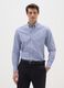 Blue Cotton Blend Regular Fit Shirt_0