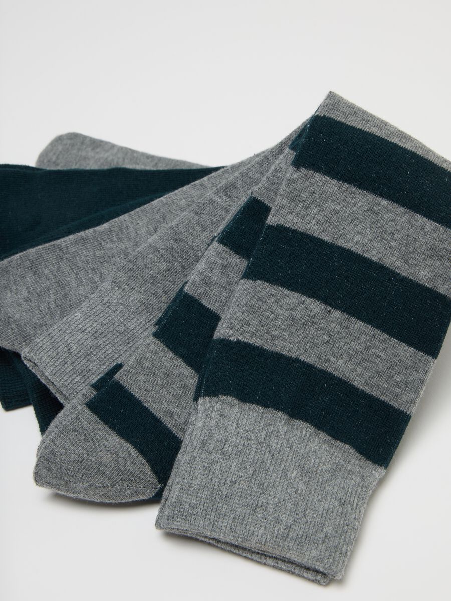 Multipack grey cotton stretch knee-high socks_1