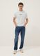 Light blue pure cotton T-shirt with front print_1