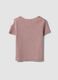 Short-sleeved pink stretch cotton t-shirt_4