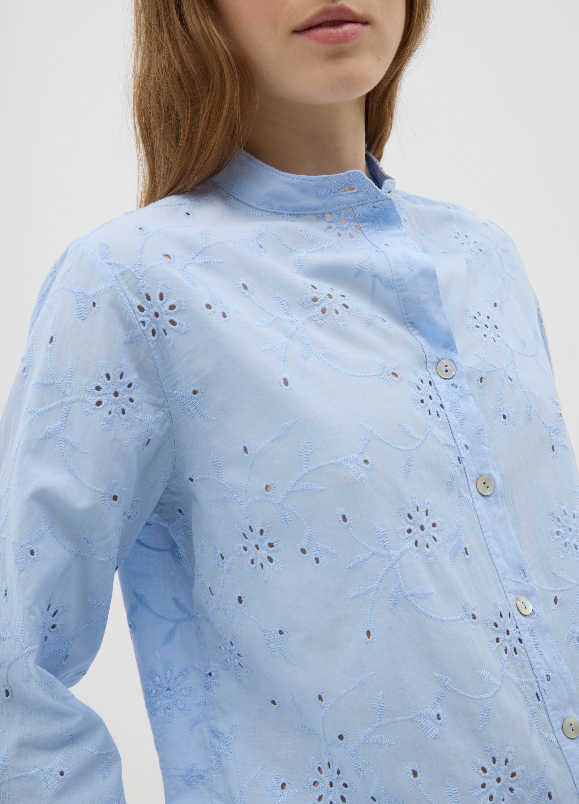 Women's Azure Pure Cotton Regular Fit Shirt
