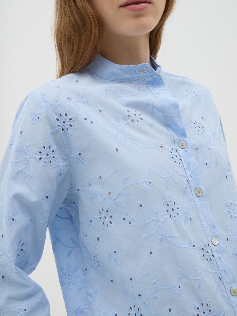 Women's Azure Pure Cotton Regular Fit Shirt_2