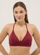 Top bikini elasticizzato rosso con imbottitura removibile_0