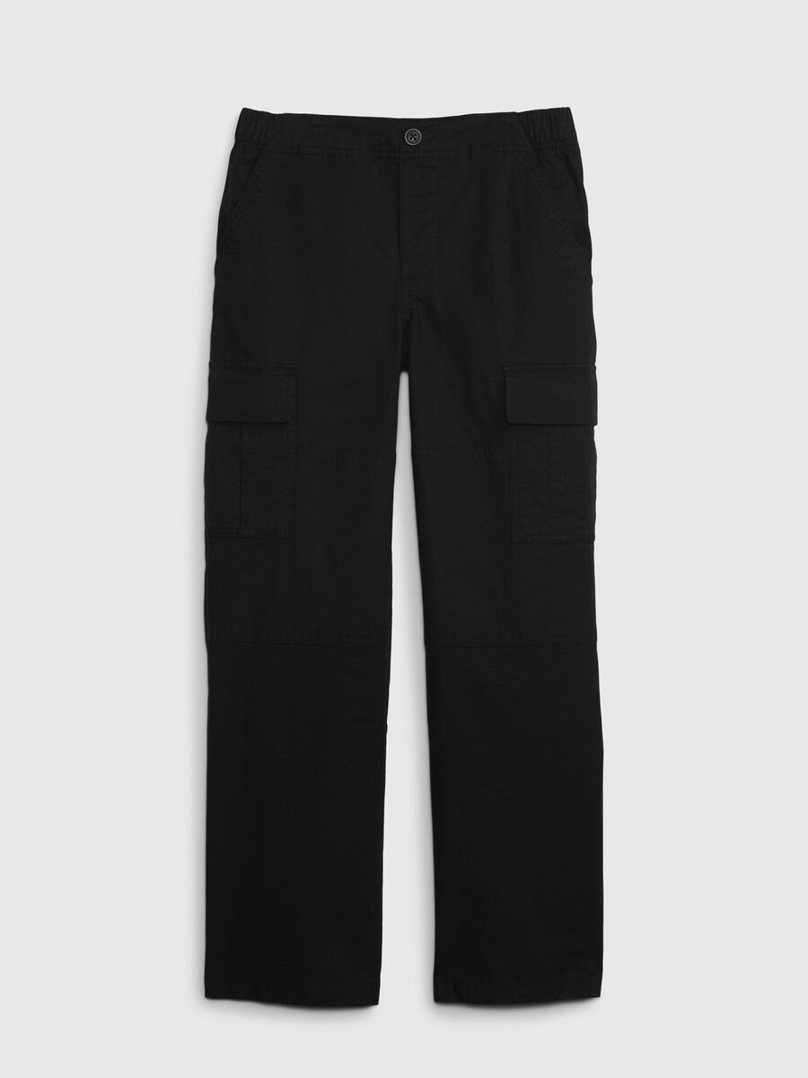Pantaloni cargo con trama ripstop_0