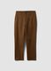 Pantaloni chino marroni in cotone elasticizzato straight fit_4