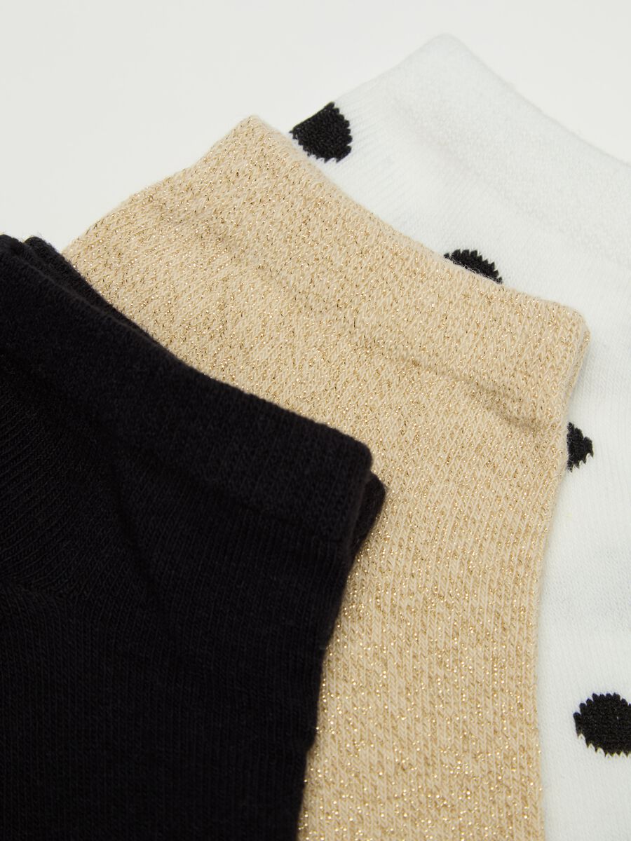 Seven-pair pack sneaker liners with polka dots_1