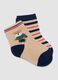 3-pack of blue and beige organic stretch cotton socks with puppy print_1