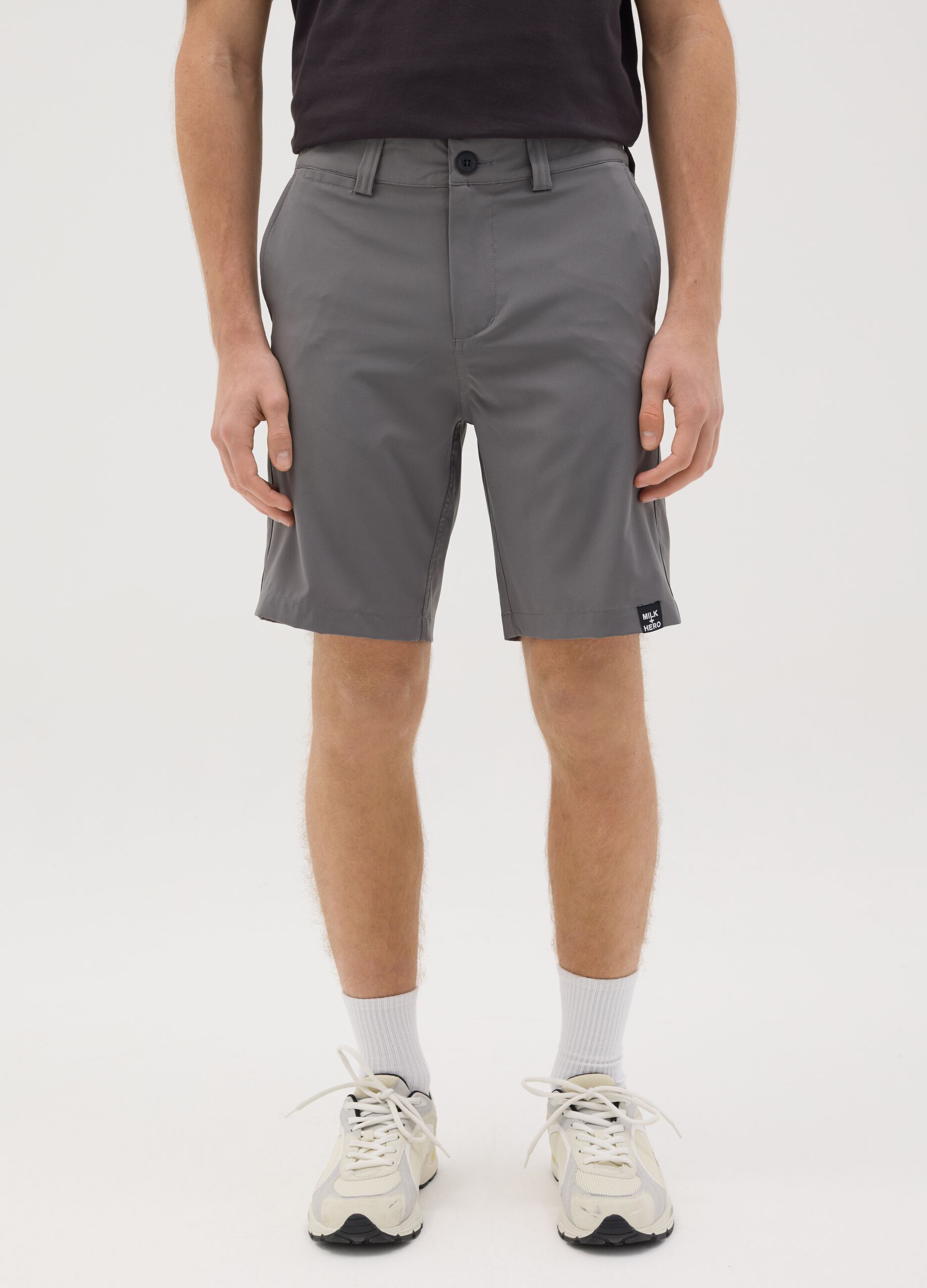 MILK+HERO Stretch Fabric Grey Swim Boxers