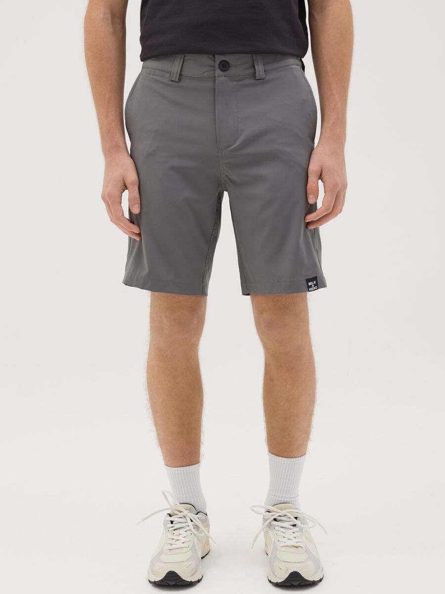 MILK+HERO Stretch Fabric Grey Swim Boxers_1
