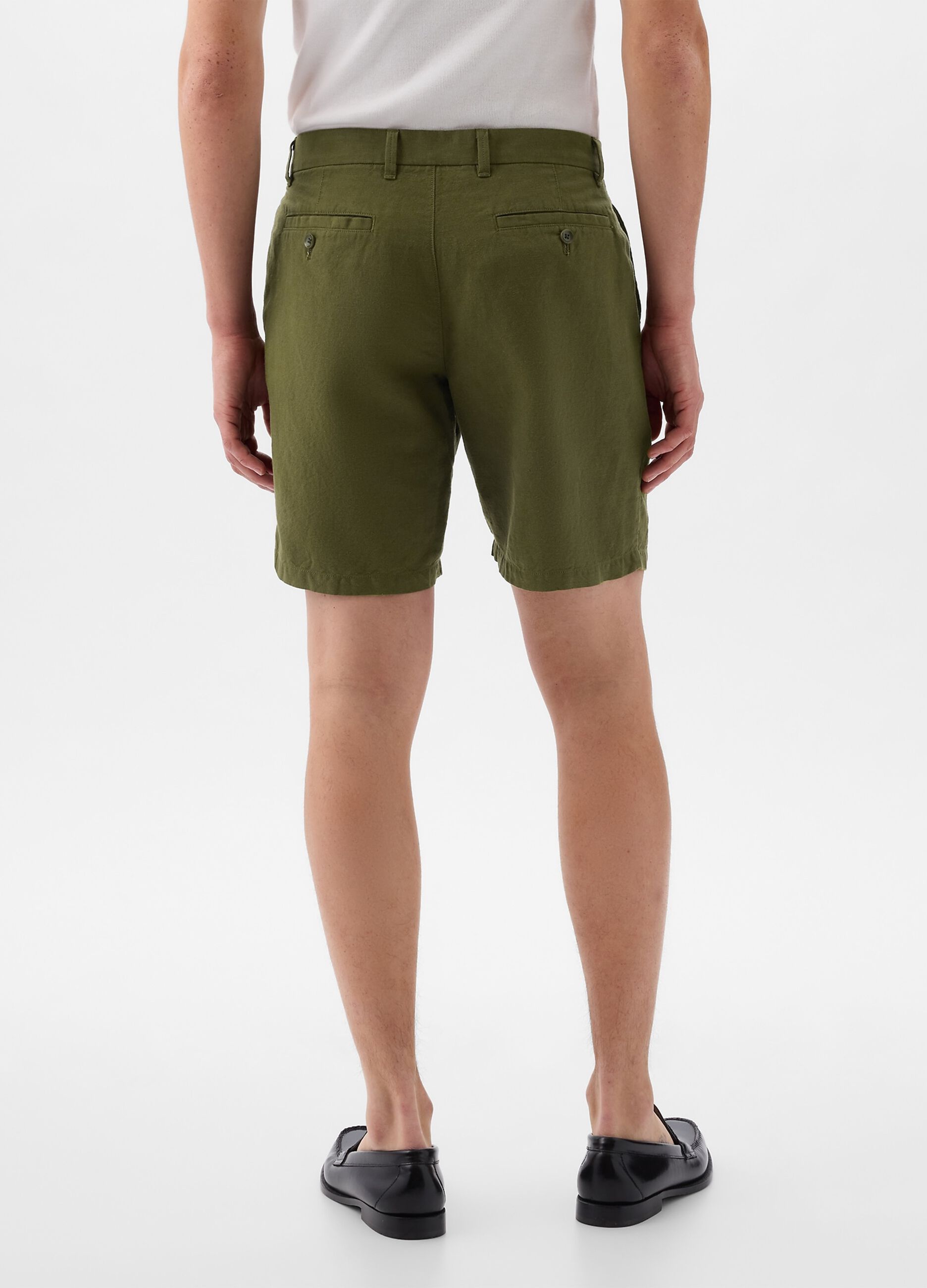Bermuda relaxed fit in lino e cotone