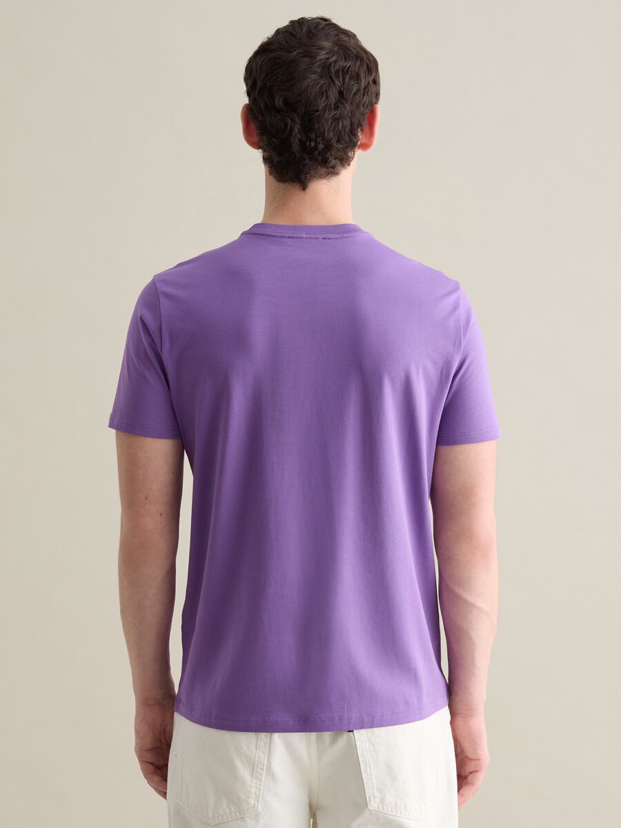 Purple pure cotton Piombo T-shirt_3