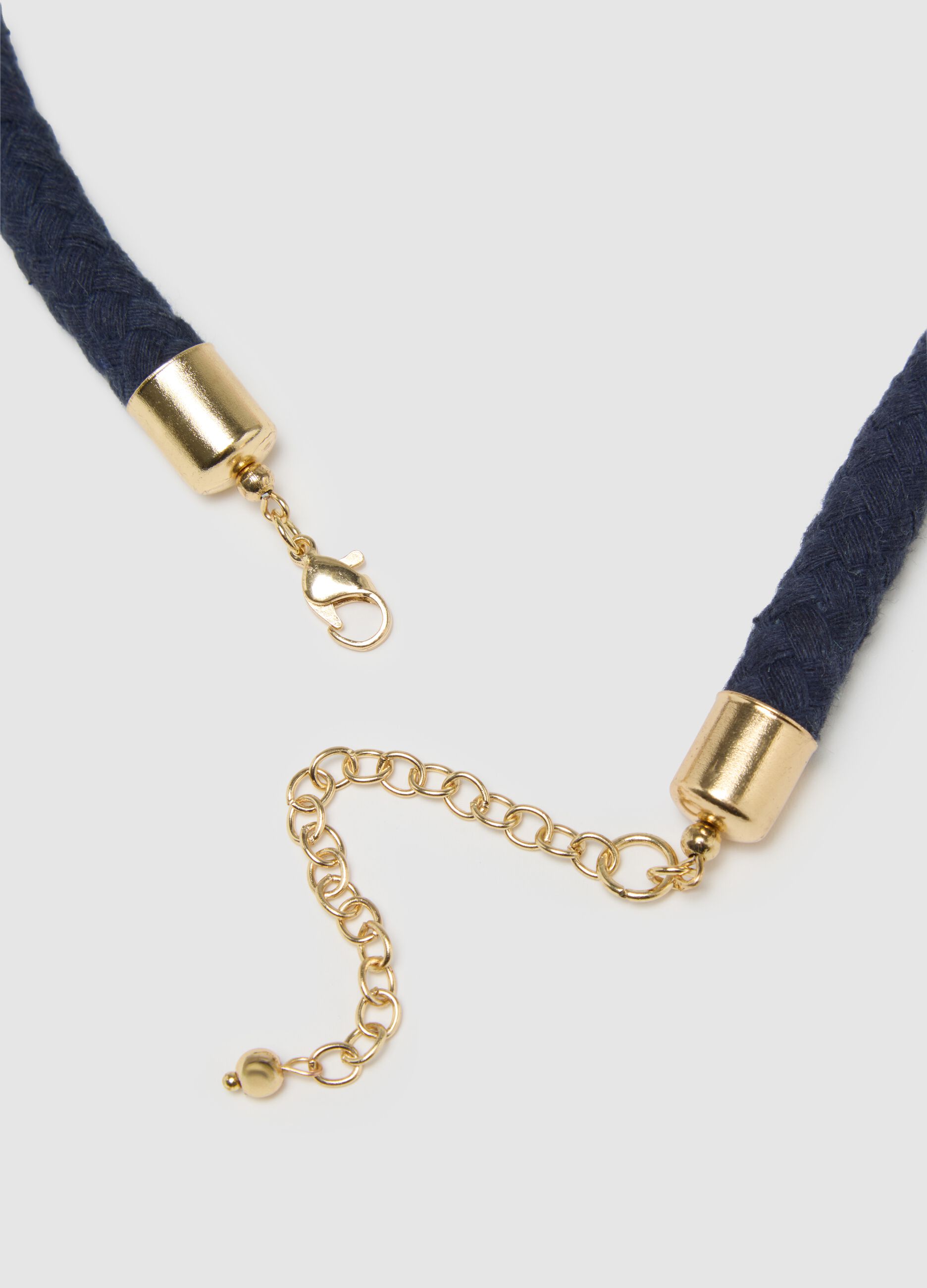 Women's multicolour iron necklace with golden accents