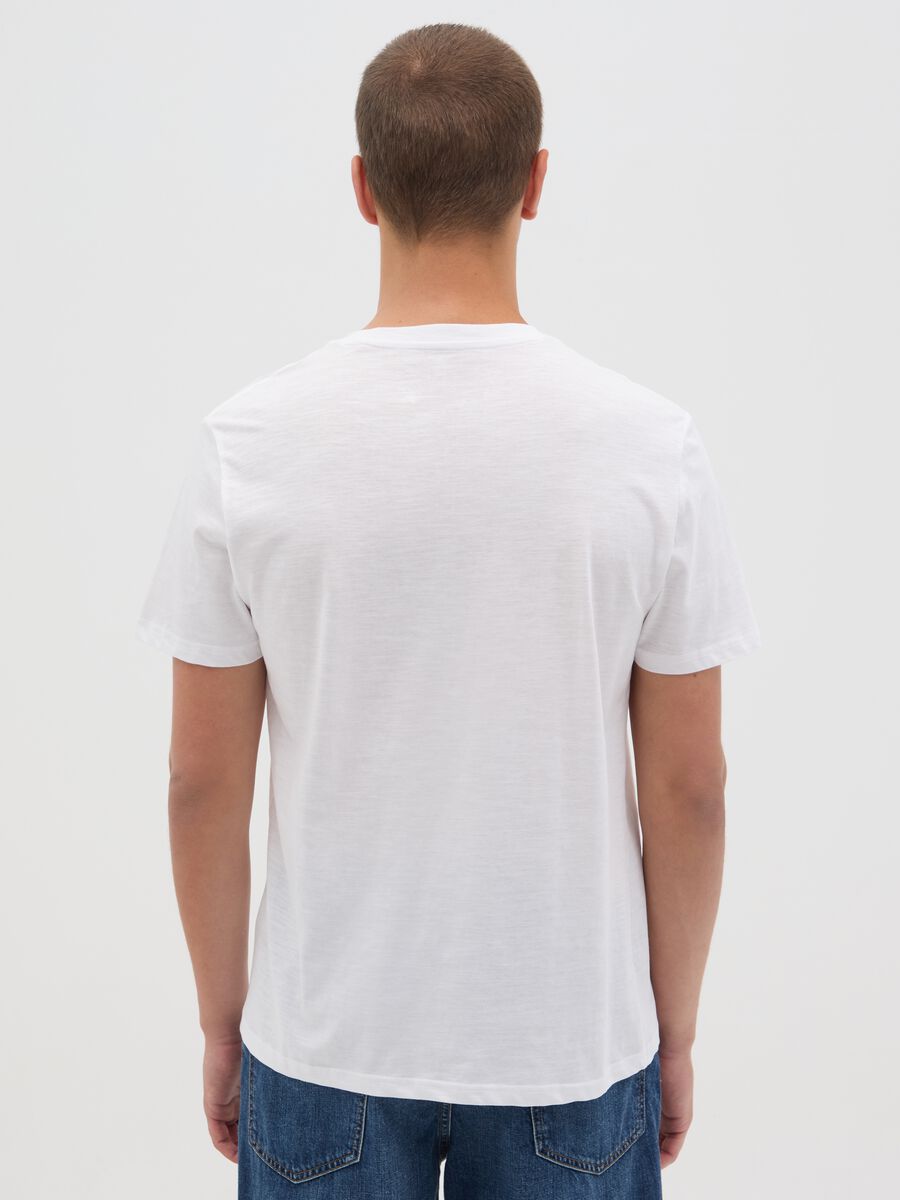 White Cotton Lazy Ramen T-Shirt_3