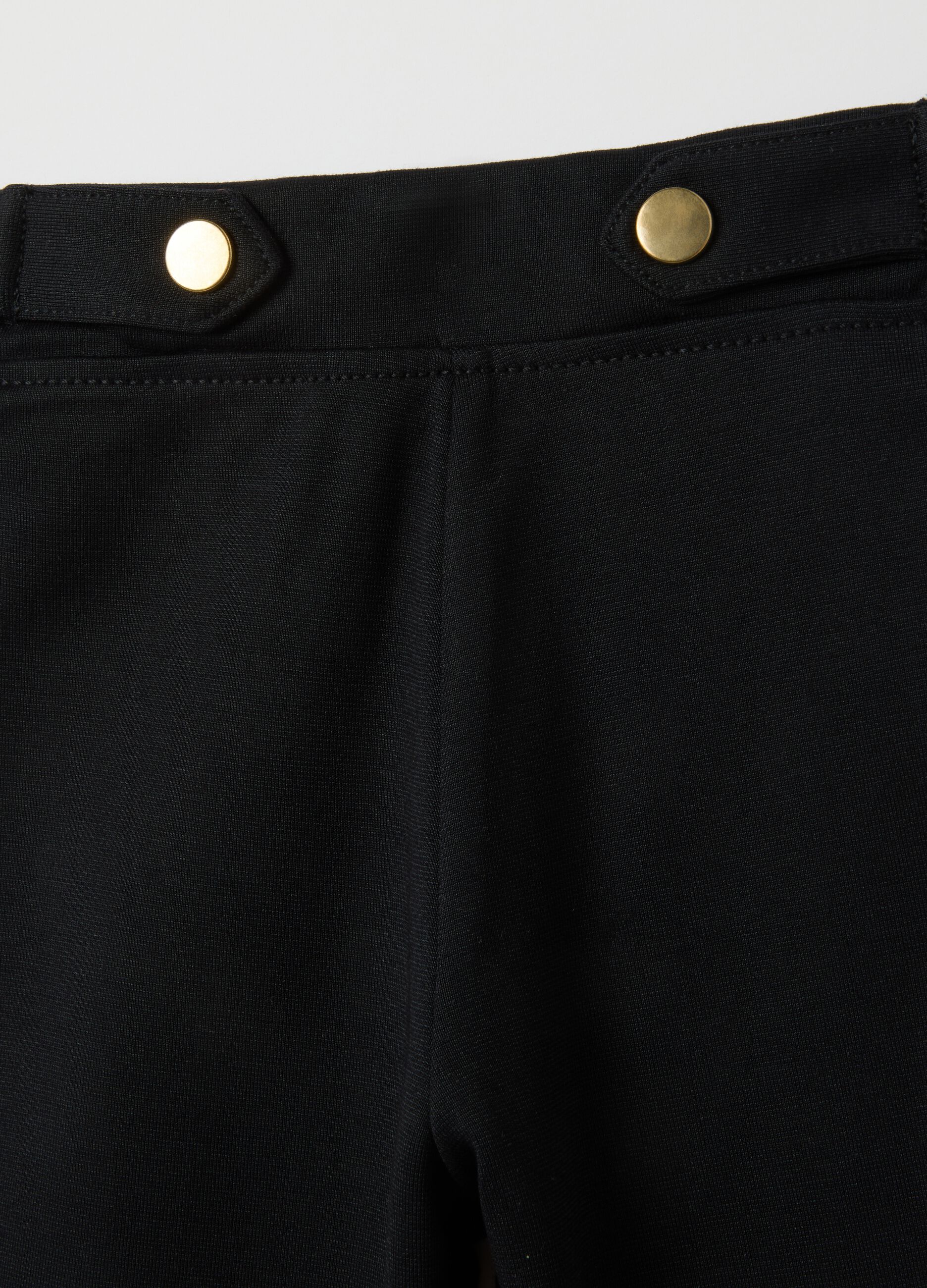 Girls' black flare leggings