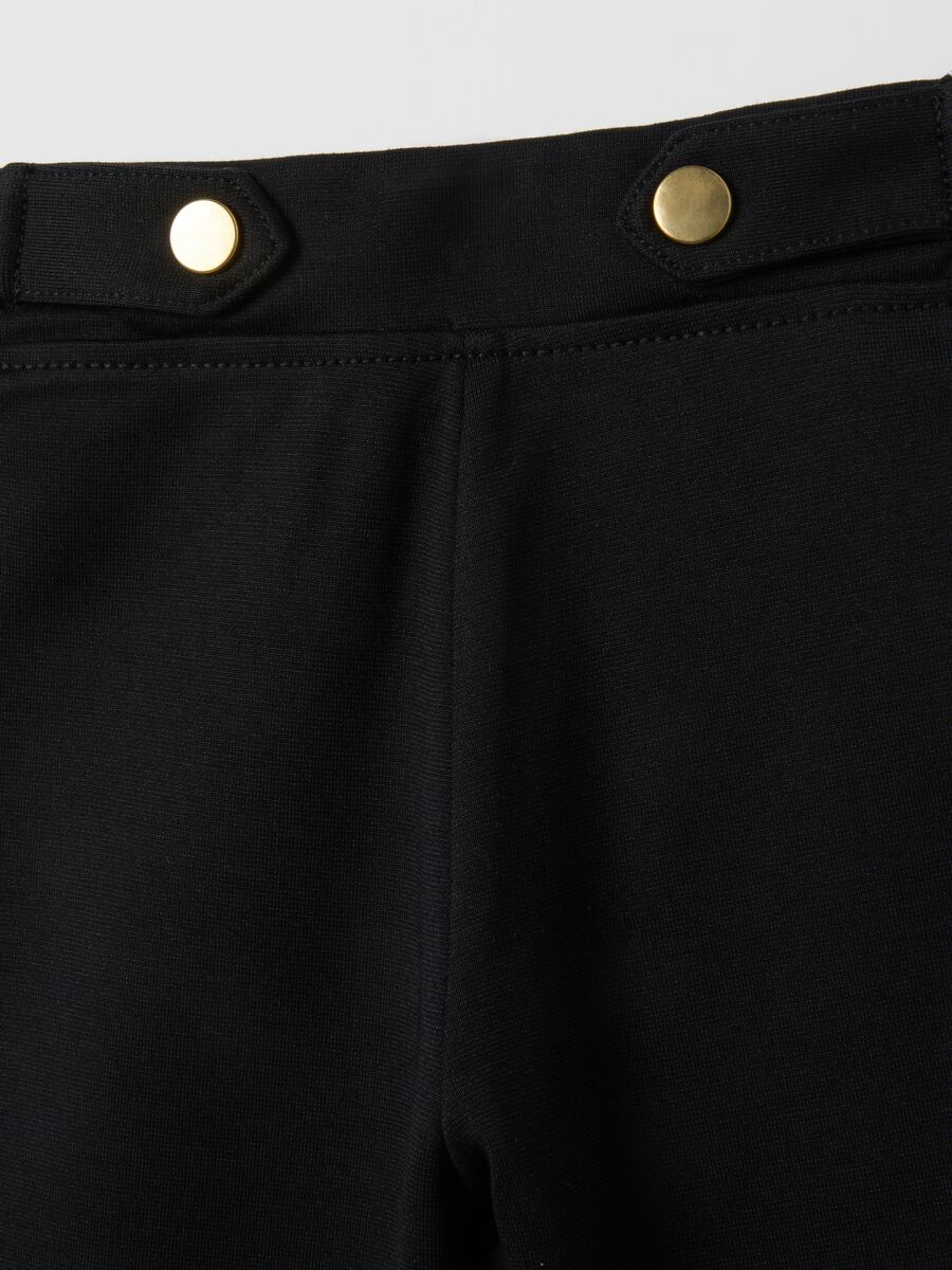 Girls' black flare leggings_2