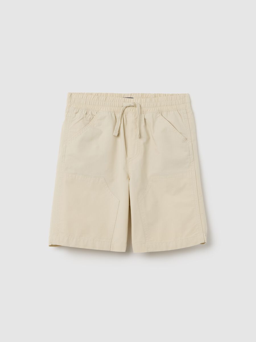 OVS Kids Beige Shorts in Pure Cotton_0