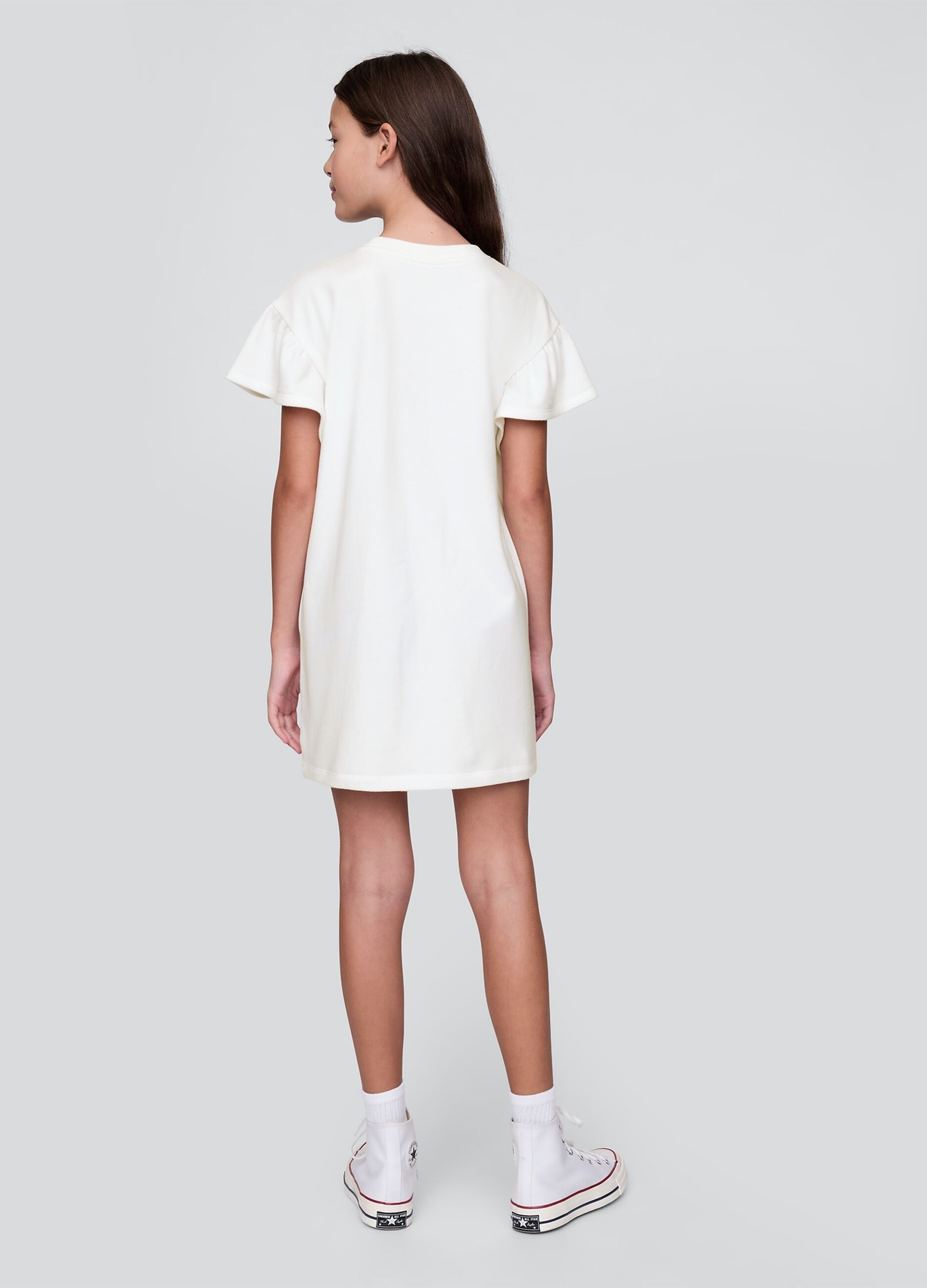 White dress with floral print GAP Kids