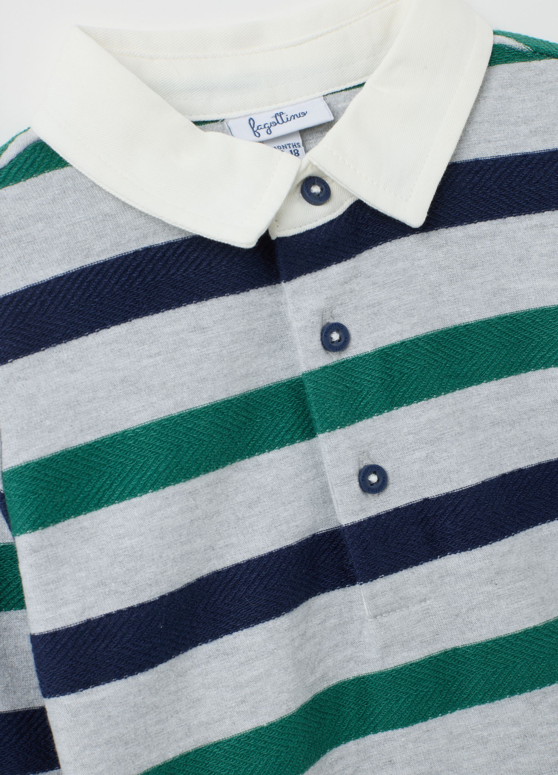 Polo da bambino in misto cotone multicolor regular fit