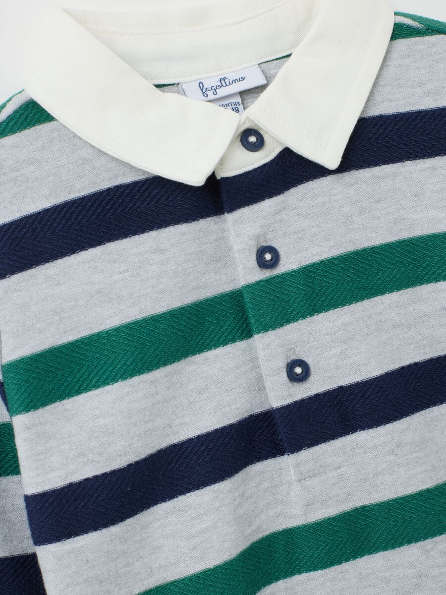 Polo a maniche lunghe multicolor per bambino_2