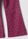 Leggings skinny viola in cotone organico con stampa di cuori per bambina_3