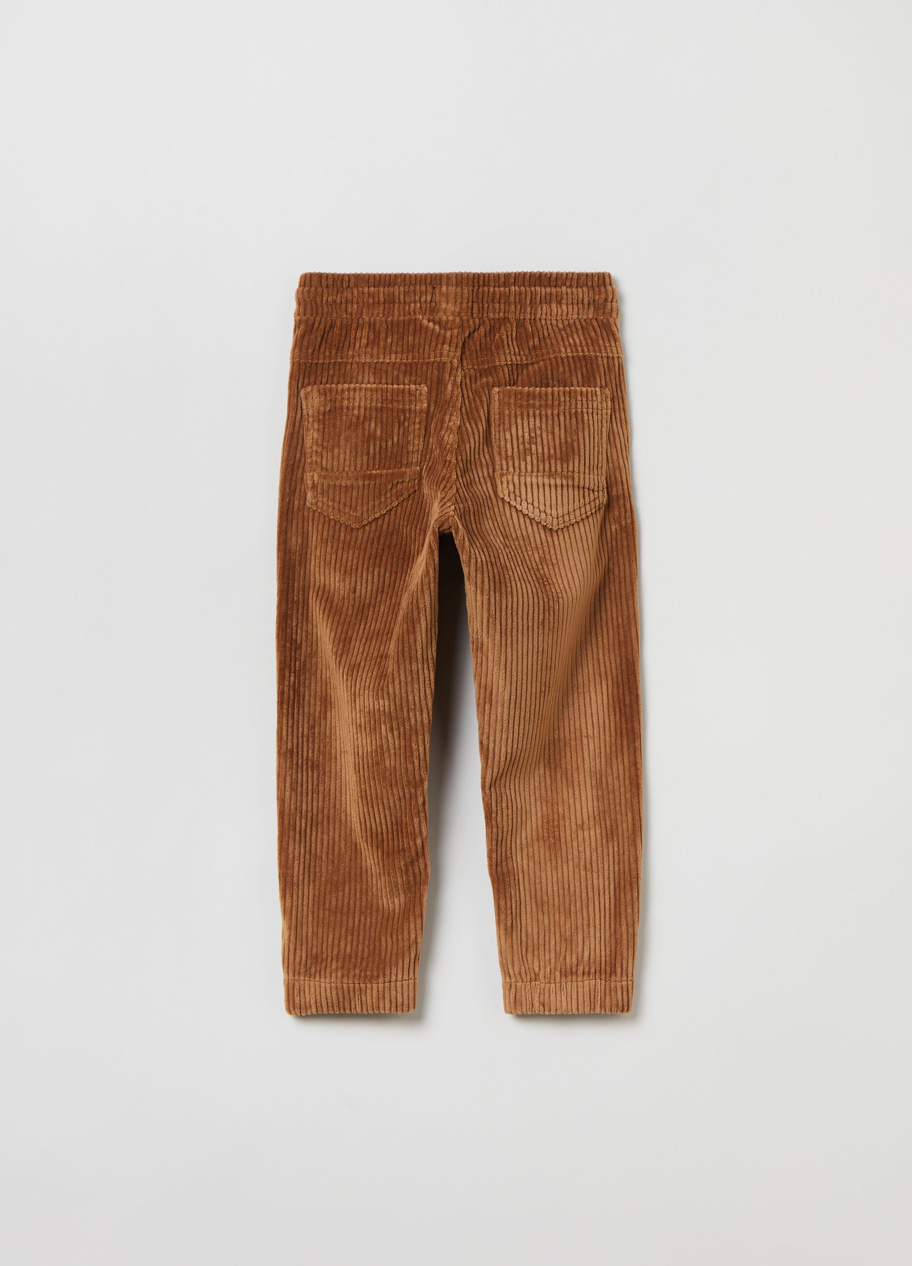 Joggers in corduroy con coulisse_1