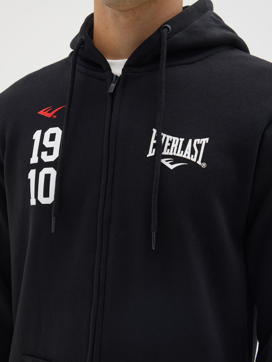 Felpa in misto cotone nera con cappuccio Everlast_3
