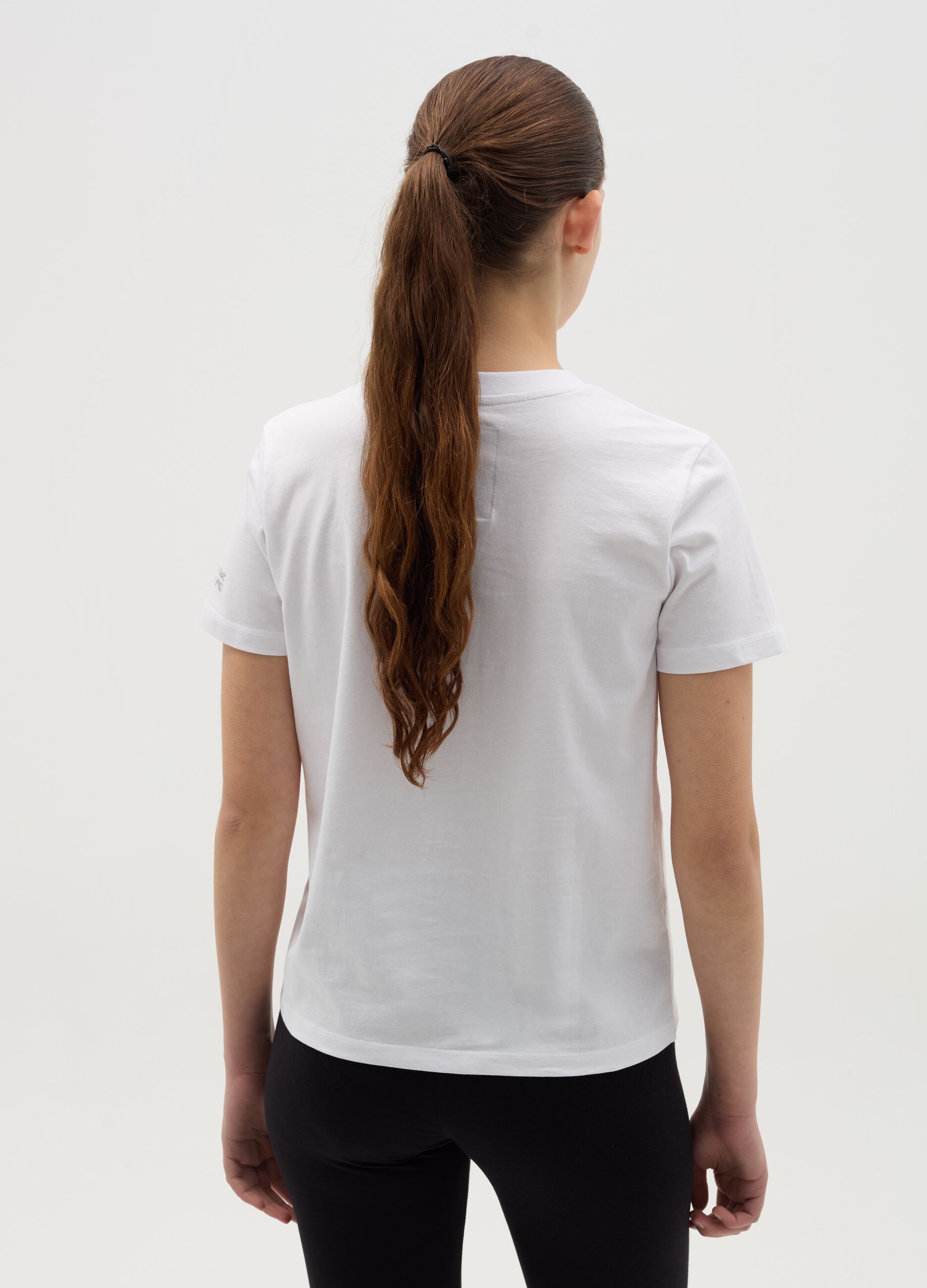 Cotton T-shirt with logo print