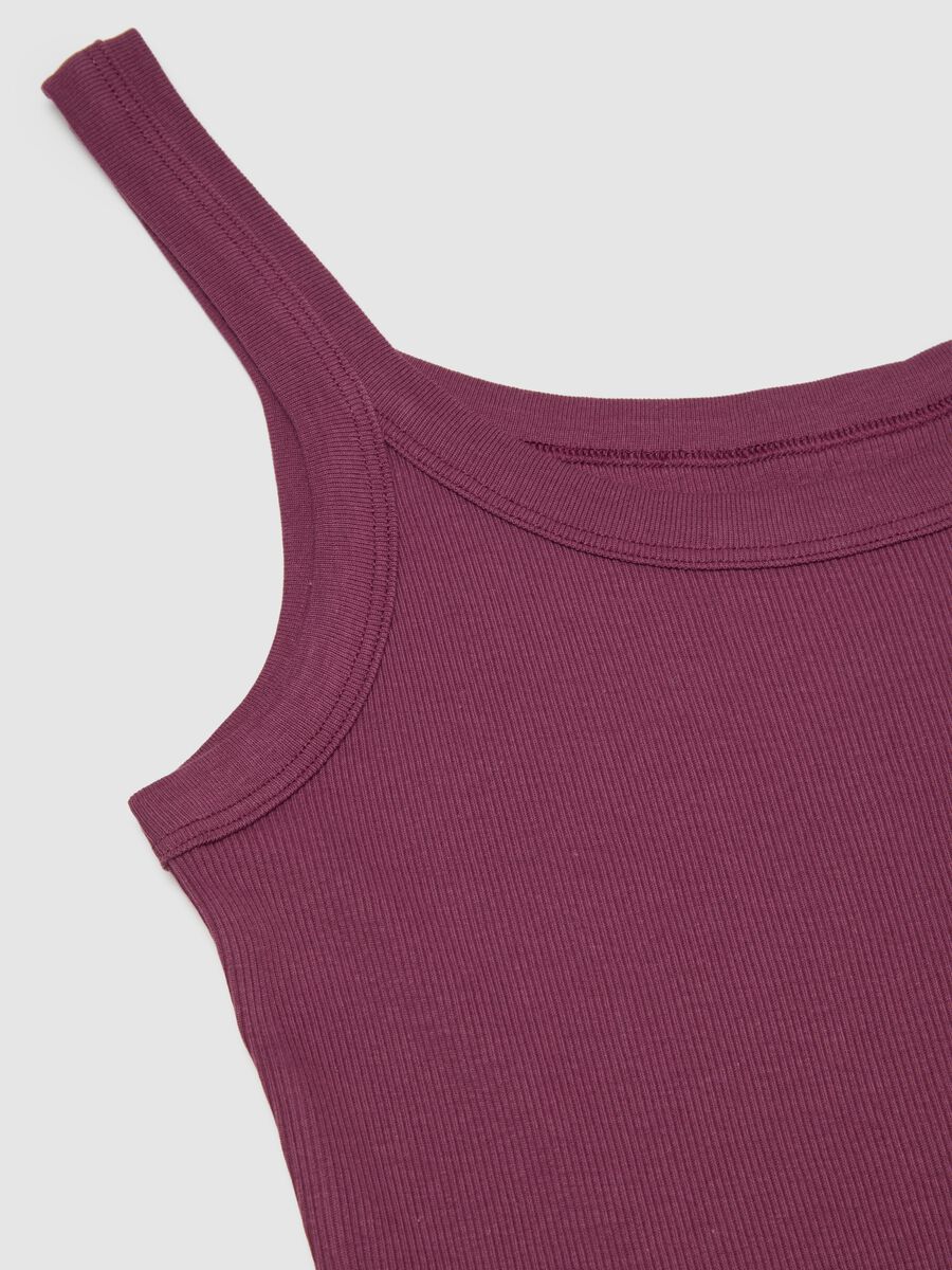 Purple pure cotton vest regular fit_5