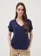 Blue stretch viscose V-neck T-shirt_2
