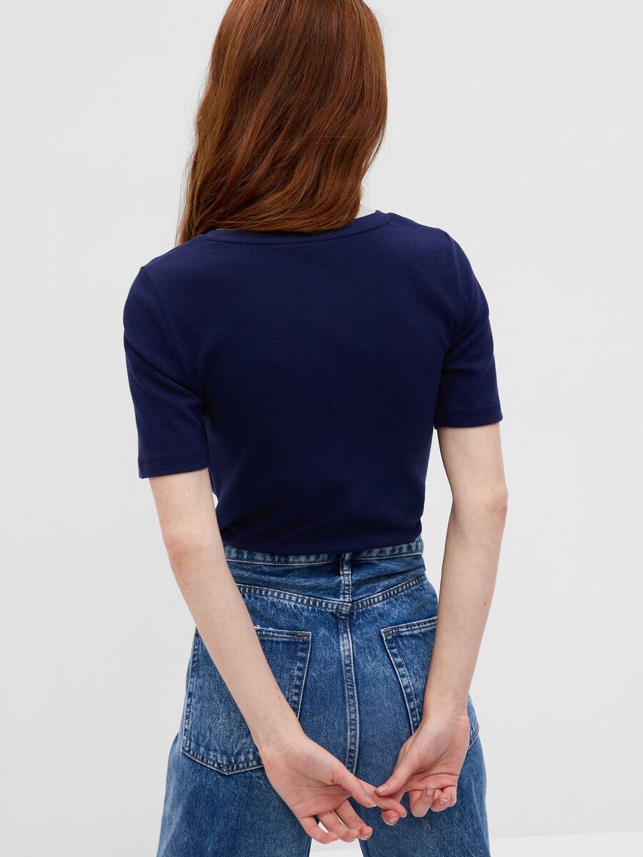 T-shirt in stretch cotton and viscose blend_1
