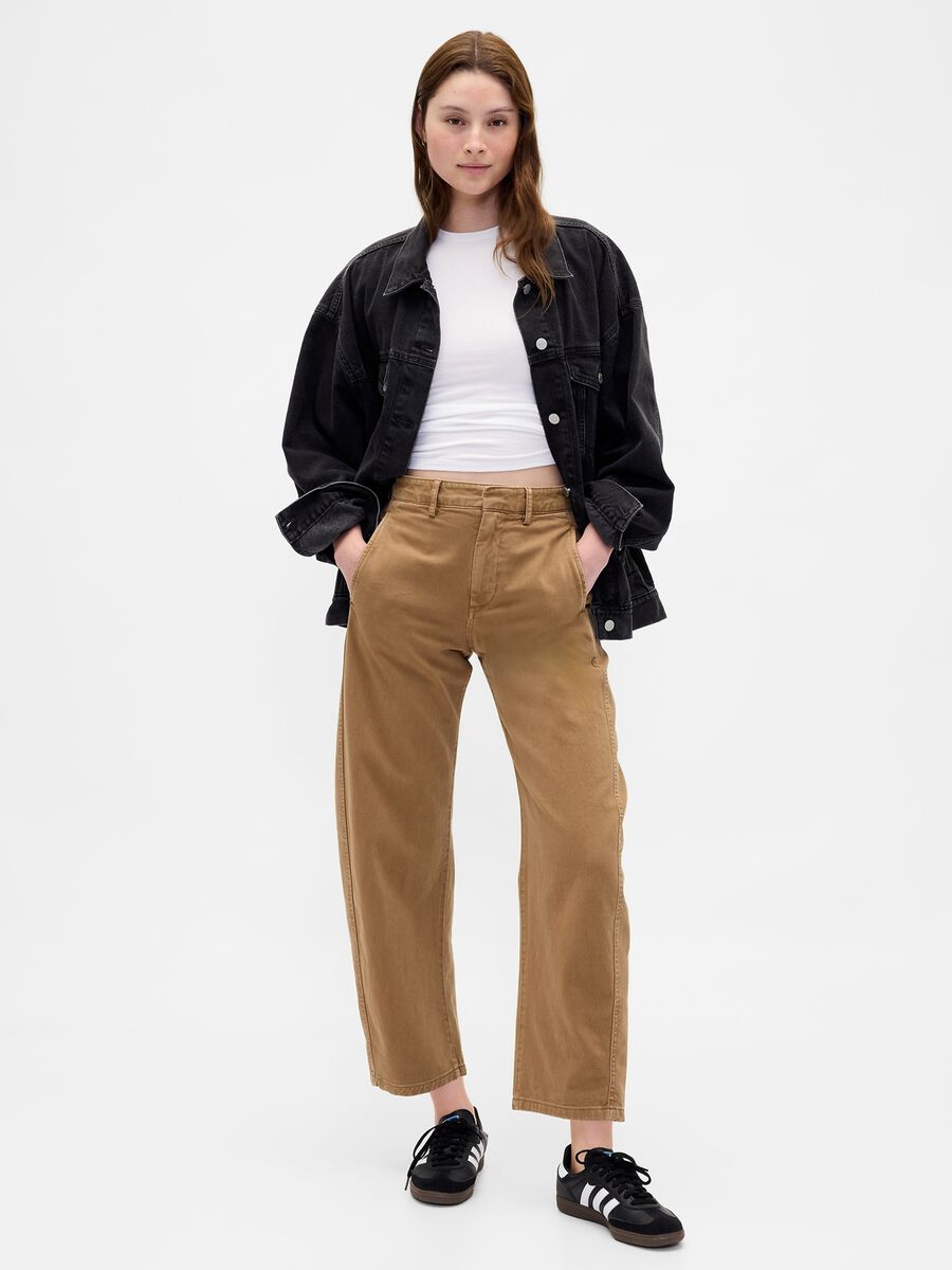 Pantaloni marroni in cotone_0