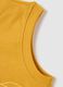 Yellow regular fit pure cotton boys' vest with print_2