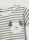 Boys&rsquo; pure cotton multicolour striped T-shirt with dog pocket_3