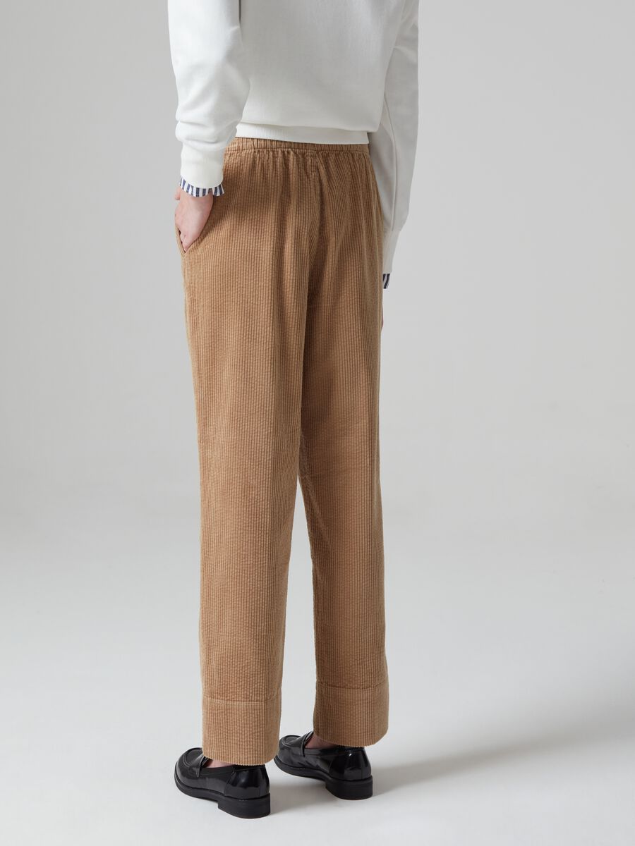 Joggers straight fit in corduroy_2