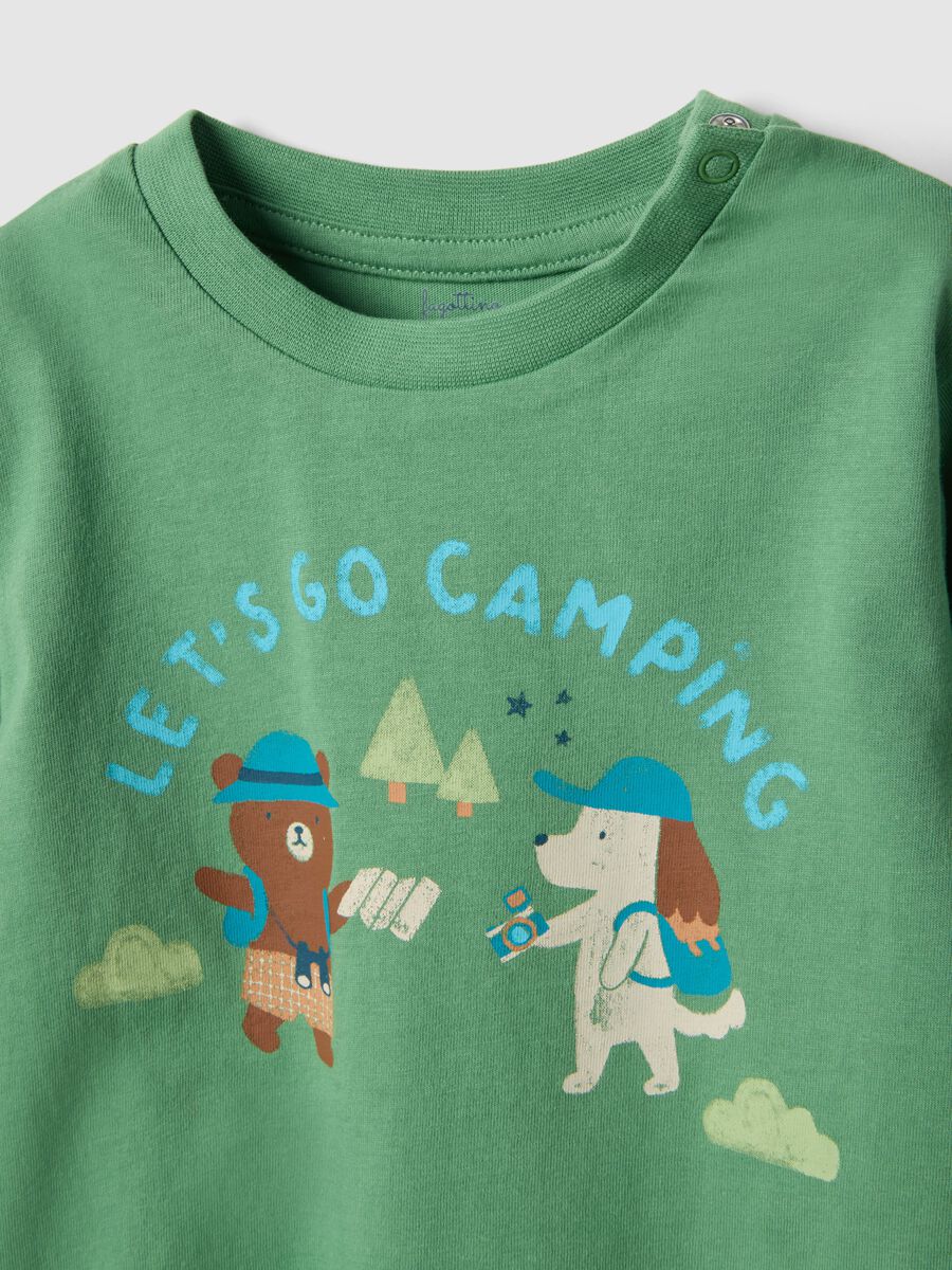 Pigiama in puro cotone multicolor da neonato regular fit con stampe_2