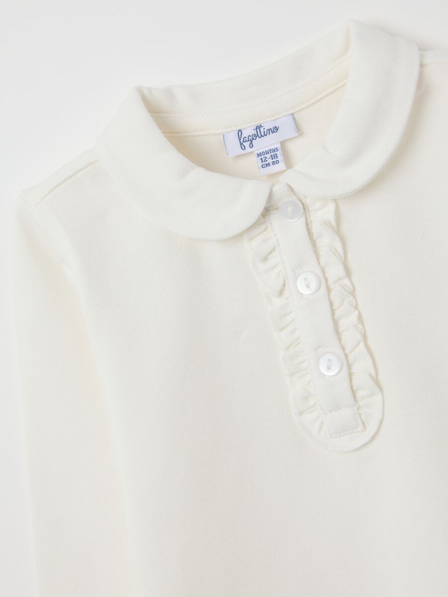 Girls white cotton regular fit sweater_2
