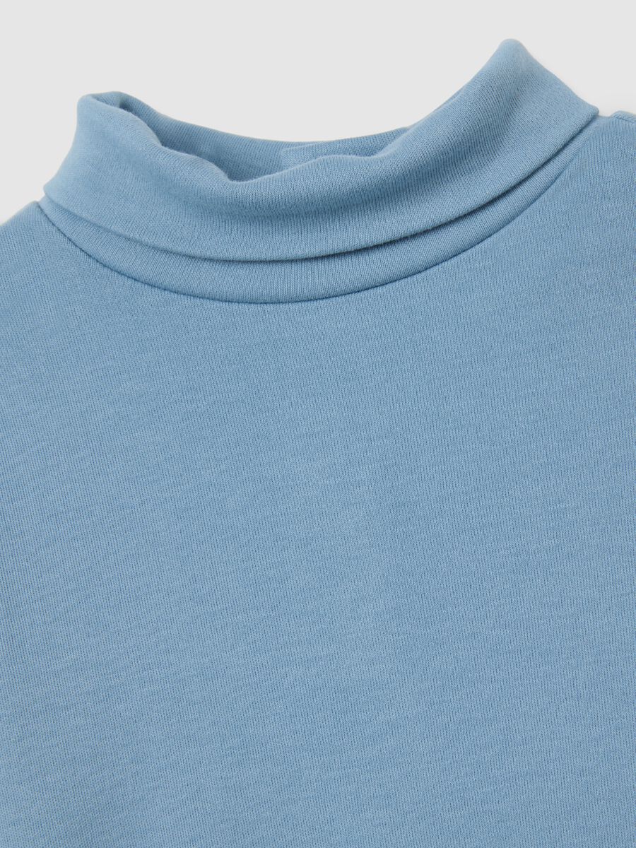 Maglietta azzurra a maniche lunghe da bimbo in puro cotone regular fit_2