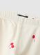 White stretchy cotton slim fit leggings for girls with designs_3