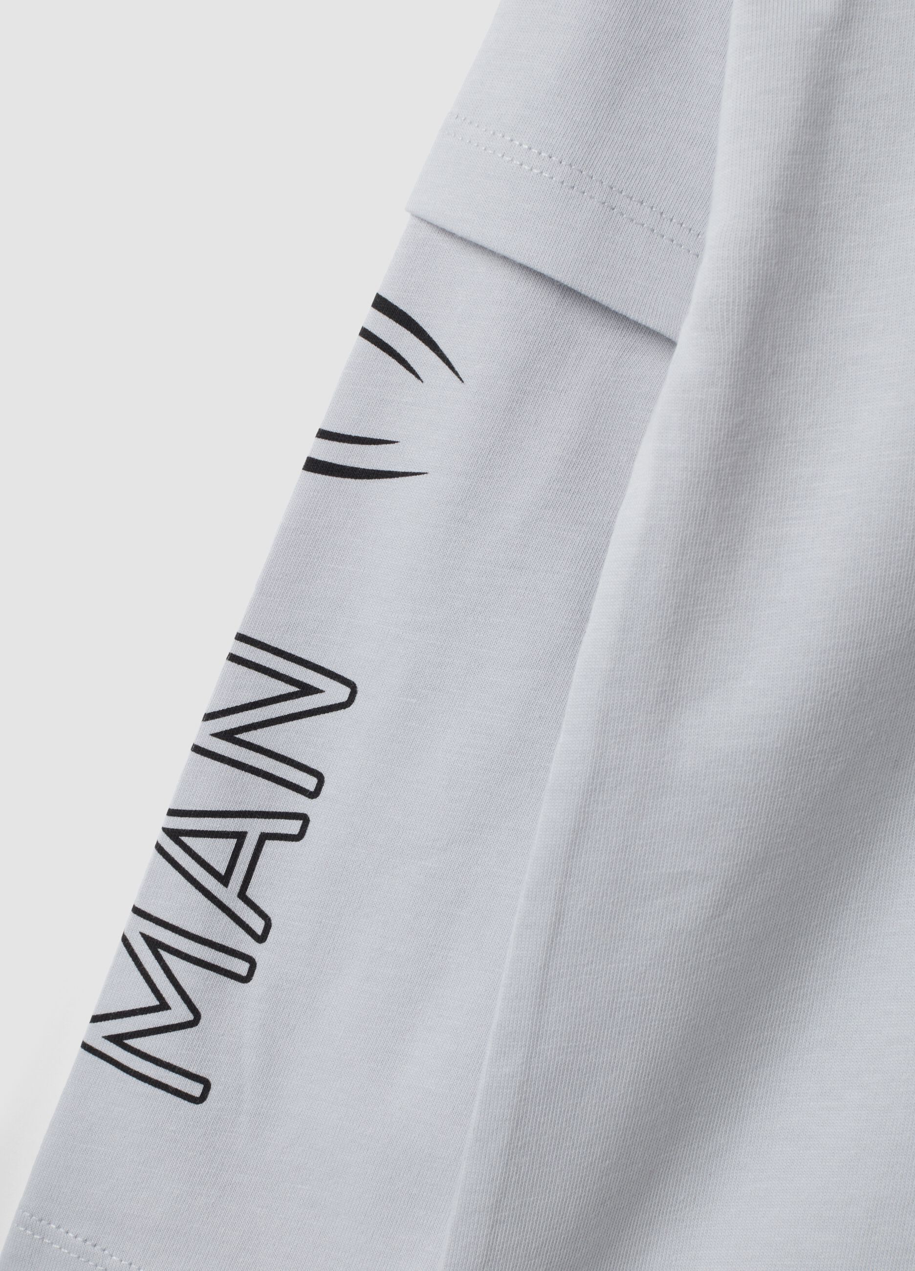 Boys&rsquo; grey long-sleeved pure cotton T-shirt with Spider-Man print
