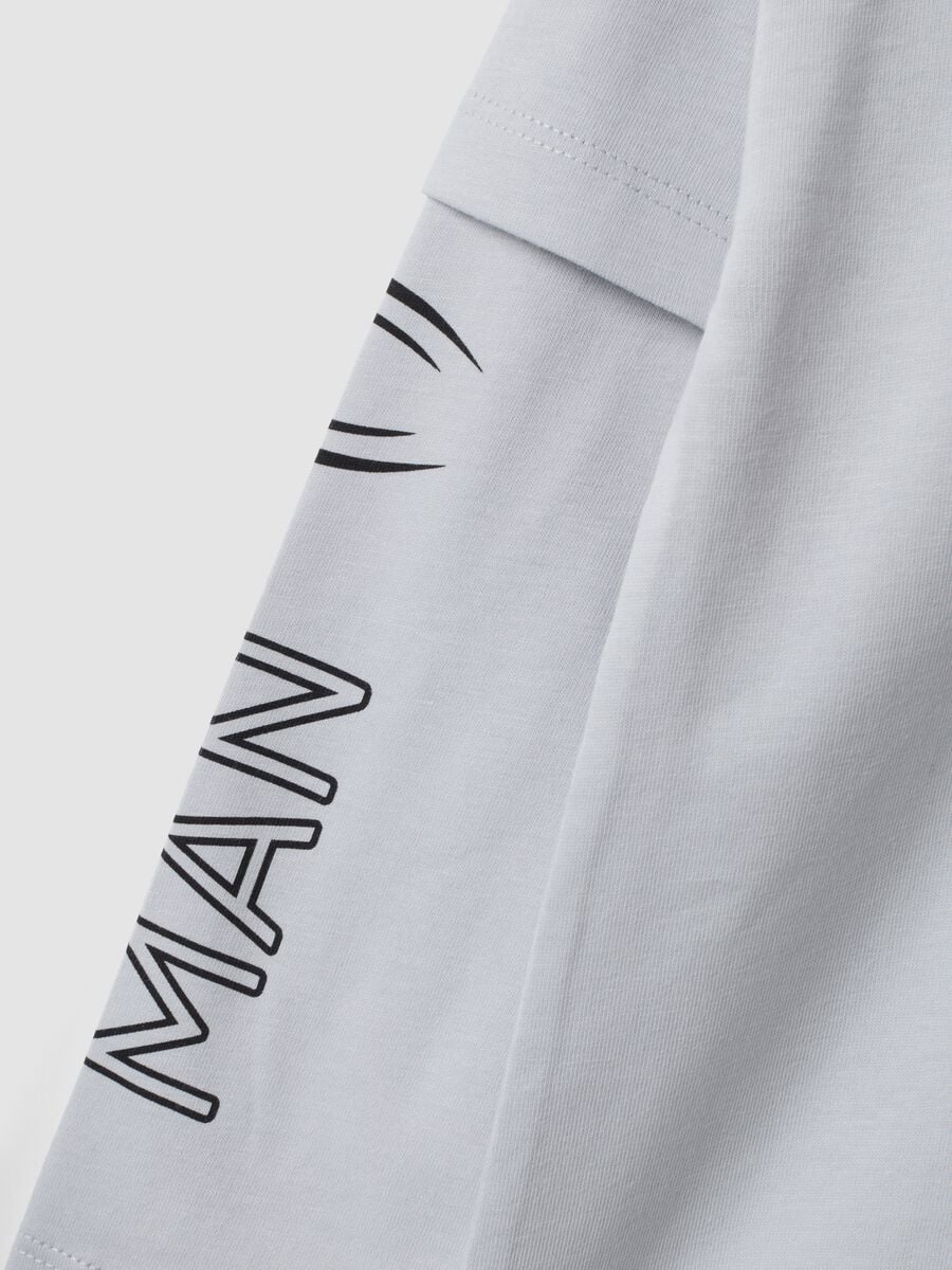 T-shirt grigia a maniche lunghe in puro cotone con stampa Spider-Man per bambino_3