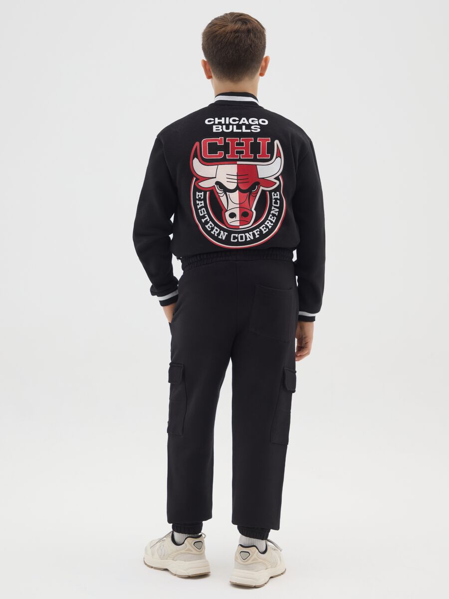 Boys' black joggers in pure cotton with relaxed fit_1