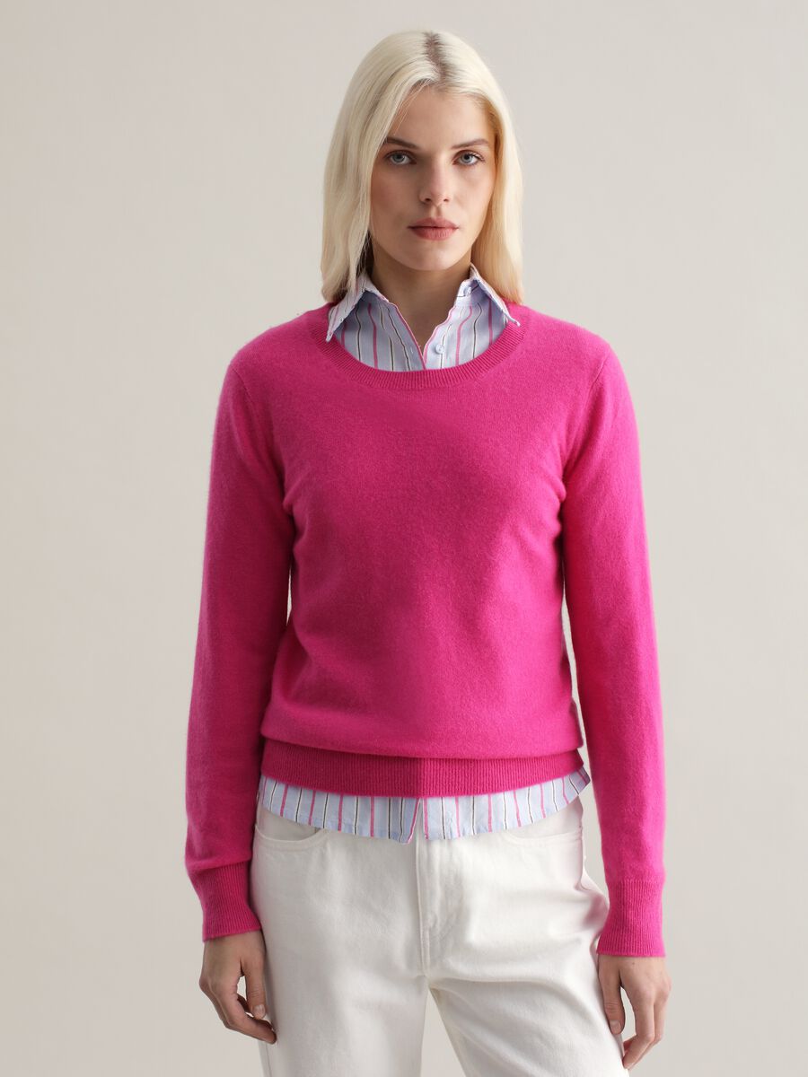 Cashmere pullover with round neck_0