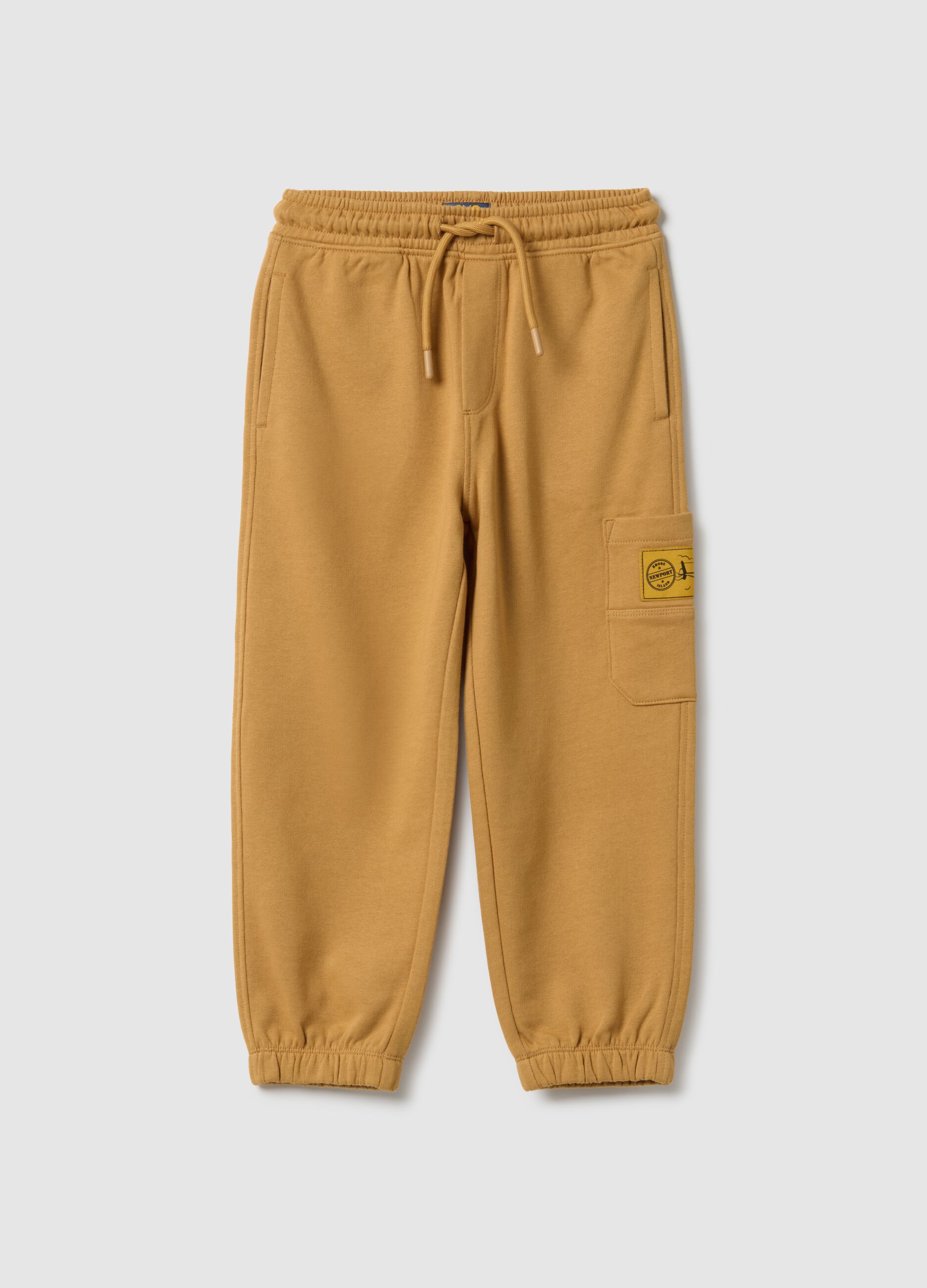 Children's Yellow Jogger Trousers in Pure Cotton Regular Fit