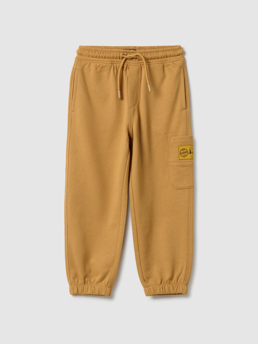 Children's Yellow Jogger Trousers in Pure Cotton Regular Fit_0