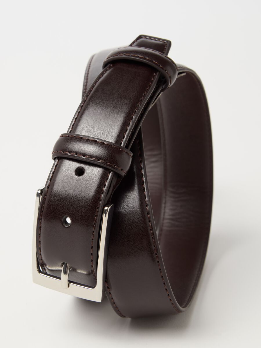 Solid colour belt with rectangular buckle_2