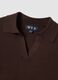 Brown viscose-blend polo-collar jumper with oversized fit_1