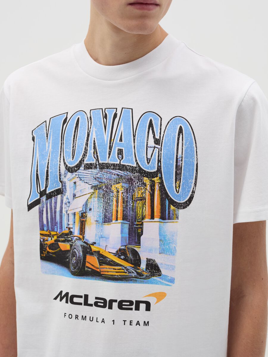 Cotton T-shirt with "Monaco - McLaren" print_3