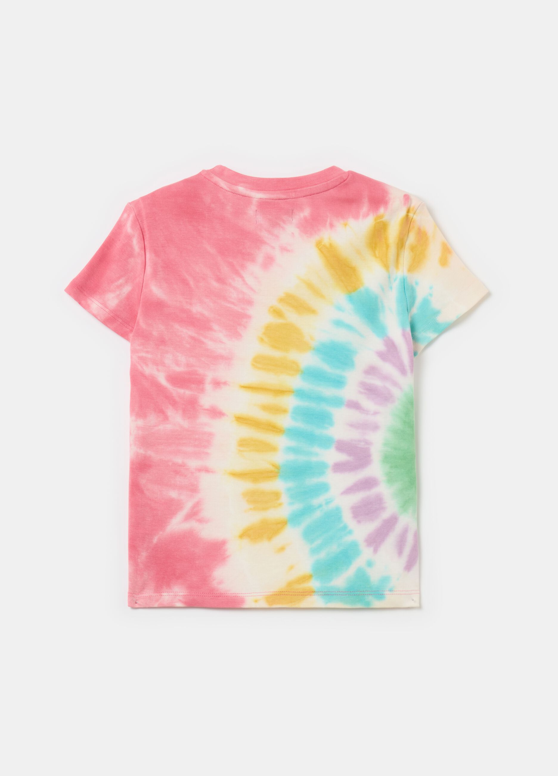 T-shirt with tie-dye pattern