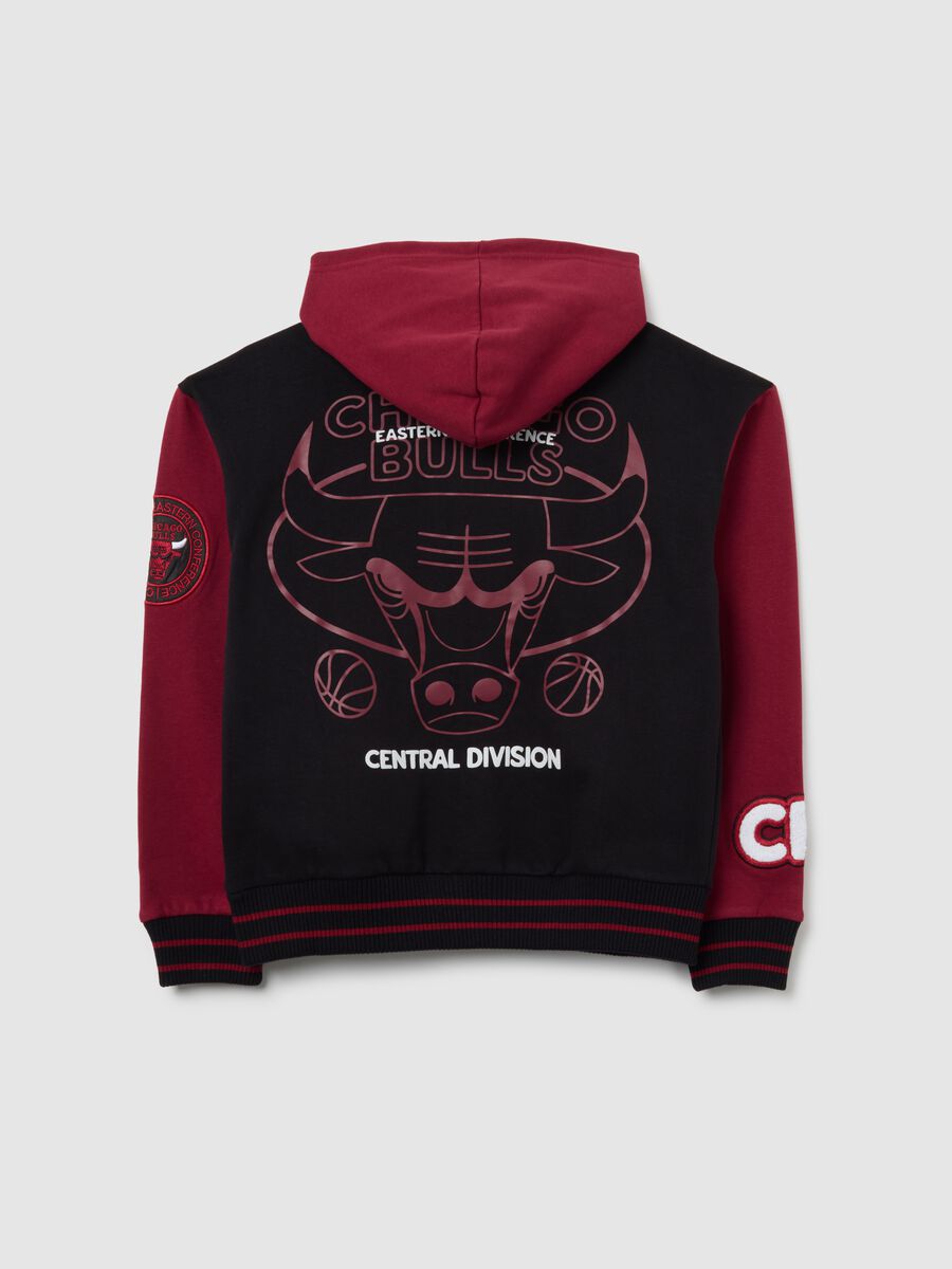 Black and red cotton hoodie_4